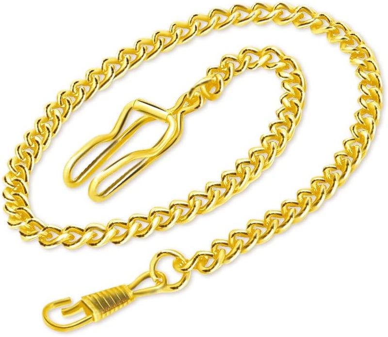 BoShiYa Pocket Watch Chains for Men Vintage Metal Albert Vest Chain Accessories/Color: Gold/Silver/Black/Bronze - Image 1
